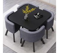 Table de salle à manger compacte pour 4 personnes, design peu encombrant pour les petits espaces, idéal pour les salons, les salles de séjour et les réunions d'affaires