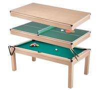 Table de Salle à Manger Convertible 3 en 1 avec Billard et Tennis de Table | 6 à 8 Places