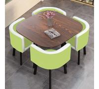 Table de salle à manger de conférence avec 4 chaises, surface d'assise en cuir, meubles de réception de bureau d'affaires