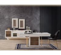 Table de salle à manger de luxe 6x chaises Designer Meubles modernes en bois Salle de séjour Nouveau