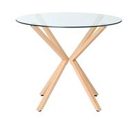 Table de Salle à Manger Design Ronde 90 cm Parfaite pour Petite Cuisine ou Coin Repas du Salon au Style Moderne Scandinave et Minimaliste Beliani