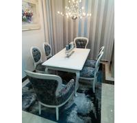 Table de salle à manger designer Assise Fauteuil Garniture Table + 6 chaises Set Salle à manger