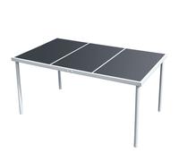 vidaXL Table de jardin 150x90x74 cm Noir Acier