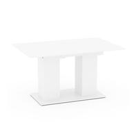 Table de salle à manger Dix, 140-180 x 90 cm, Blanc, Vicco 30285