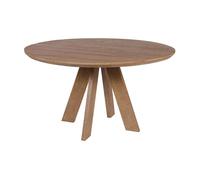 Table de salle à manger ELYA - Ronde diamètre 120 cm - Bois massif de manguier - Style rustique