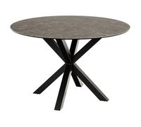 Table de salle à manger - EMOB - Heaven - Plateau en céramique - Pied en métal noir - 4 personnes