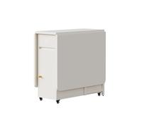 Table de salle à manger en bois portable avec roulettes pour petits espaces, convient pour les bureaux et les salles de séjour