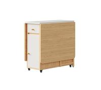Table de salle à manger en bois portable avec roulettes pour petits espaces, convient pour les bureaux et les salles de séjour