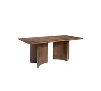 Table de salle à manger en noyer et or 1109C, 200 x 100 x 76 cm. -
