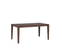 Table de Salle à Manger Rétro MDF Bois de Noyer Foncé 160 x 90 cm Lottie