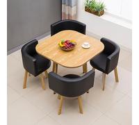 Table de salle à manger et chaises de bar moderne - Table de cuisine ronde pour la maison, le jardin ou le restaurant - Parfait pour les repas et les conférences