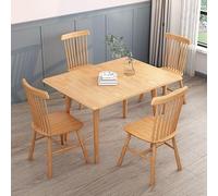 Table de Salle à Manger Extensible 5 pièces, Ensemble Compact de Tables et chaises Modernes for la Maison, l'appartement avec 4 chaises, Bois de Caoutchouc, Gain de Place
