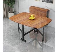 Table de salle à manger extensible avec roulettes - Design feuilles tombantes peu encombrantes, comprend 4 chaises - Parfait pour un usage domestique et commercial, mobilité facile et style polyvalent