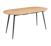 Table de salle à manger extensible CLAVET Marron clair 120/160 cm 80 cm