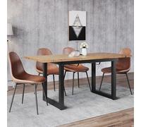 Table de salle à manger extensible de 180 x 80 cm, table de cuisine industrielle pour 4 à 6 personnes, table à manger multifonctionnelle, peu encombrante pour salle à manger, cuisine, salon, avec
