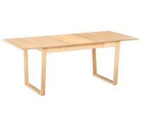Table de Salle à Manger Extensible Moderne Placage en Frêne Base à Panneaux 160/