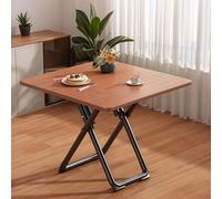 Table de salle à manger extensible portable style rustique moderne ronde ou carrée gain de place 80 cm Marron foncé Idéal pour l'extérieur et l'intérieur Table de loisirs polyvalente