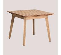 Table de Salle à Manger Extensible Rectangulaire en Bois (90-150x90 cm) Naele Bois Naturel