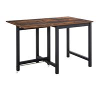 Table de salle à manger extensible, table de cuisine pliante avec roulettes, table pliante en métal, supporte jusqu