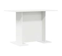 Table de salle à manger extérieure - vidaXL - 110x60x75 cm - Blanc - Bois d'ingénierie - Rectangulaire - Durable