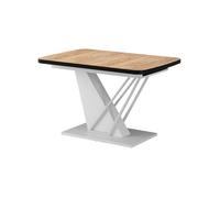Vicco Table de Salle à Manger Fenaro, Chêne doré/Blanc, 120-160 x 80 cm