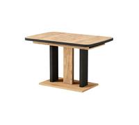 Vicco Table de Salle à Manger Fenaro, Noir/chêne, 120x80cm 2 Parties, Extensible avec rallonge pour Une Extension Flexible de la Table