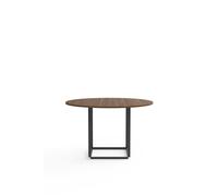 Table de Salle à Manger Florence de , Ø120 cm , Noyer avec Cadre Noir