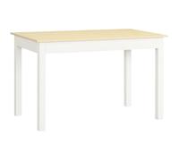 Table de salle à manger HOMCOM design moderne bicolore avec grand plateau 4-6 personnes en bois dim. 119L x 70l x 75H cm - en bois