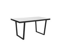 Table de Salle à Manger Home ESPRIT Blanc Noir Métal 150 x 80 x 75 cm