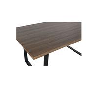 Table de Salle à Manger Home ESPRIT Marron Noir Fer Bois MDF 160 x 90 x 75 cm