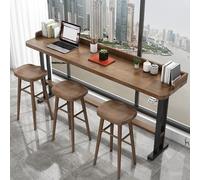 Table de salle à manger industrielle en bois massif avec base en métal, design Live Edge pour cuisine, bar, café et utilisation latérale