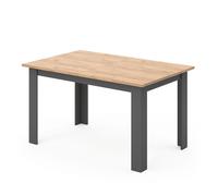 Vicco Table de Salle à Manger Karlos, Chêne de Force doré, 140x90cm, pour Une Utilisation comme Table à Manger Fixe dans Le Salon ou la Salle à Manger