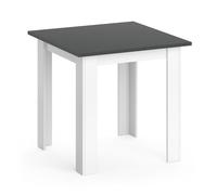 Vicco Table de Salle à Manger Karlos, Anthracite/Blanc, 80 x 80 cm