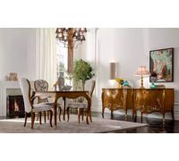 Table de salle à manger Marron Groupe de salle à manger Table classique 4x Chaises Set 6pcs