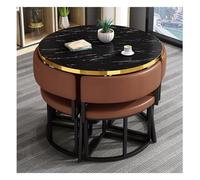 Table de salle à manger moderne avec 4 chaises, idéale pour les petites réunions de bureau, les négociations d'affaires, le salon et le salon
