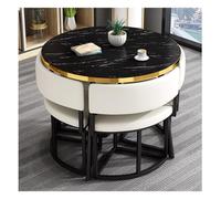Table de salle à manger moderne avec 4 chaises, idéale pour les petites réunions de bureau, les négociations d'affaires, le salon et le salon