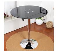 Table de salle à manger moderne en verre - Hauteur réglable - Design multifonction pour cuisine et salon - Montage facile - Gain de place pour les places - Plateau en verre transparent