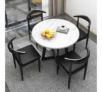 Table de salle à manger moderne noire pour bureau, salle de réception, club, petite table de négociation pour salle de conférence, appartement familial, 60 x 75 cm