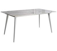 Table de Salle à Manger Moderne Plateau en Pierre Aggloméré Intérieur Extérieur