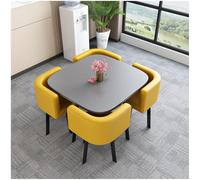Table de salle à manger moderne pour petit espace appartement, table de cuisine de 35,5 pouces avec 4 chaises, table basse, petit déjeuner, salle à manger pour 4 pièces, design compact I190 cm