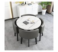 Table de Salle à Manger Moderne, Table Chaise Encastrable, 4 Chaises Encastrables, Table de Club de Salle de réception de Bureau, Résistant à l'usure et Durable(G1)