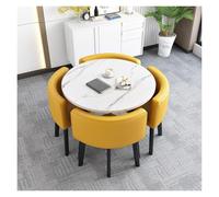 Table de Salle à Manger Moderne, Table Chaise Encastrable, 4 Chaises Encastrables, Table de Club de Salle de réception de Bureau, Résistant à l'usure et Durable(H)