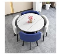 Table de Salle à Manger Moderne, Table Chaise Encastrable, 4 Chaises Encastrables, Table de Club de Salle de réception de Bureau, Résistant à l'usure et Durable(G)