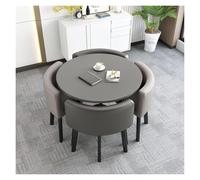 Table de Salle à Manger Moderne, Table Chaise Encastrable, 4 Chaises Encastrables, Table de Club de Salle de réception de Bureau, Résistant à l'usure et Durable(C1)