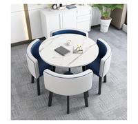 Table de Salle à Manger Moderne, Table Chaise Encastrable, 4 Chaises Encastrables, Table de Club de Salle de réception de Bureau, Résistant à l'usure et Durable(E)