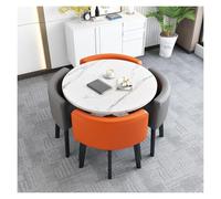 Table de Salle à Manger Moderne, Table Chaise Encastrable, 4 Chaises Encastrables, Table de Club de Salle de réception de Bureau, Résistant à l'usure et Durable(F1)