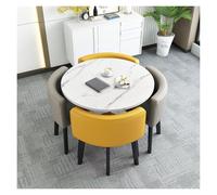 Table de Salle à Manger Moderne, Table Chaise Encastrable, 4 Chaises Encastrables, Table de Club de Salle de réception de Bureau, Résistant à l'usure et Durable(F)