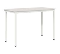 Table de salle à manger moderne - vidaXL - Blanc - 110x55x75 cm - Bois de pin massif - Design élégant - Durable