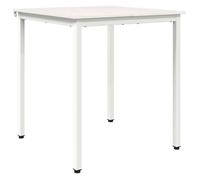Table de salle à manger moderne - vidaXL - Blanc - Bois de pin massif - 70x70x75 cm - Poids maximal 80 kg