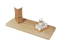 Table de salle à manger murale pliable et peu encombrante pour petits espaces, bureau à domicile, cuisine, restaurant, garage, finition noyer clair, 120 x 30 cm
